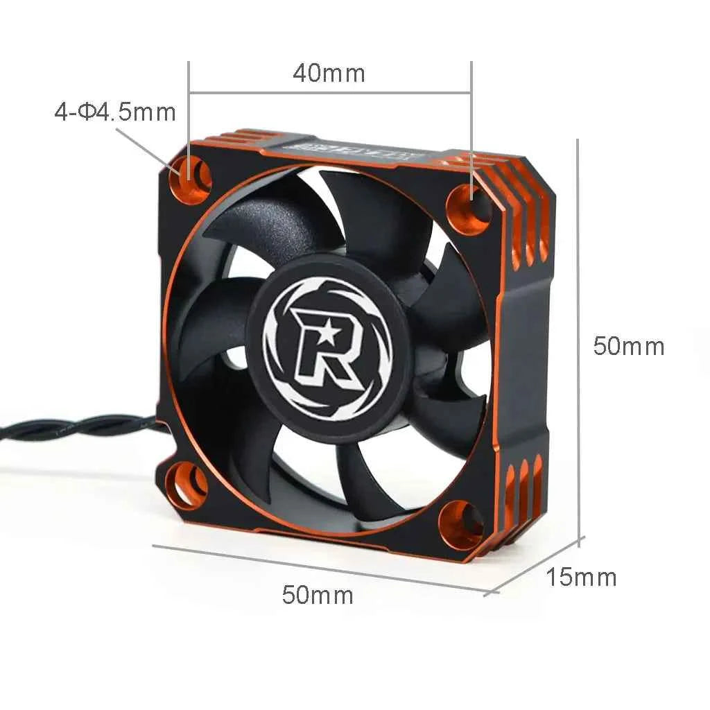 ROCKET-RC 25/30/35/40/50mm V2 Metal Cooling Fan 32000/28000/21000/16000/10000RPM for 1/8 1/10 1/12 RC Car 540/550/3650 Motor ESC