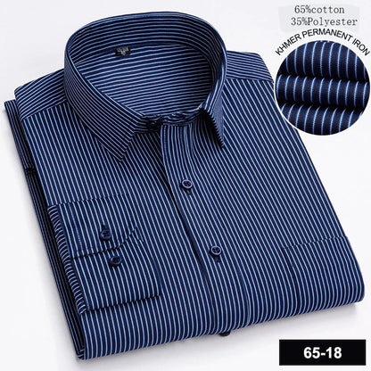 New in shirt long-sleeve shirts for men slim fit formal plian shirt single pocket office clothes soft plaid cotton designer tops    Home Decor Supply | Online Retail | ShoreShopper.com