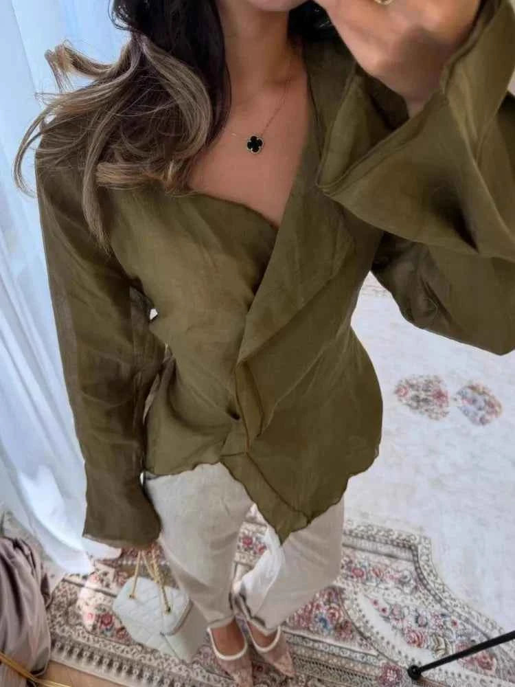 Women Blouses 2026 Spring Summer Long Sleeve Blouse Woman Blouse Shirt Office Elegant Work Shirt Top Blusas Mujer De Moda