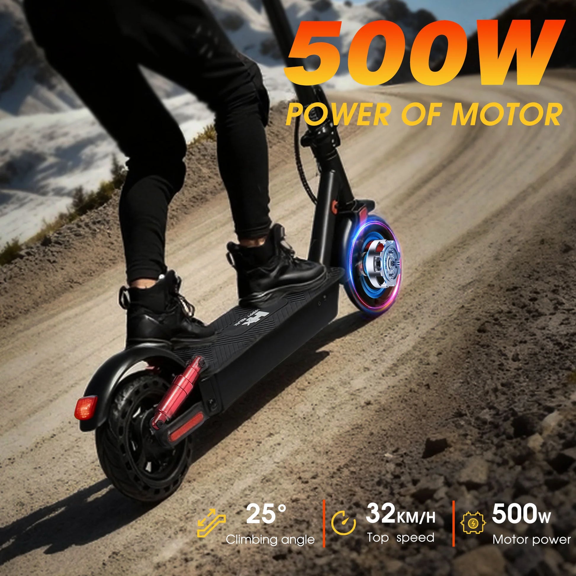 HUANCI D06 500W e scooter Electric Scooters 32km/h escooters Escooter scooter electric for adults eScooter Dual Shock Absorbers - ShoreCo.Shop