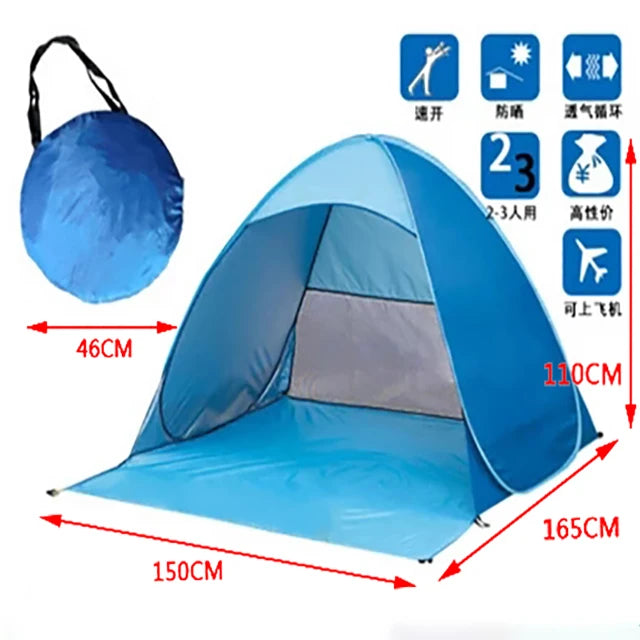 Hot Sale Quick Automatic Beach Tent Outdoor Beach Shade Sun Shelter Tent UPF50+ Portable Beach Canopy For Camping Fishing    Your Coastal Marketplace | Shoreshopper.com