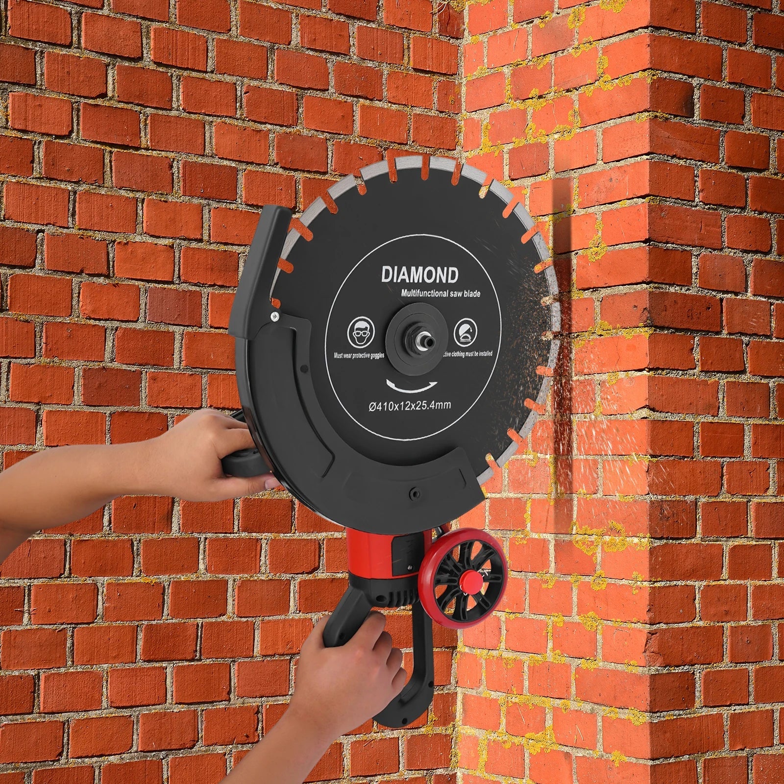 16In 4000W Electric Concrete Saw Brick Cutter Circular Saw Wall Slotting Groving with Saw Blade and Rolling Pulley 3000RPM    Home Decor Supply | Online Retail | ShoreShopper.com