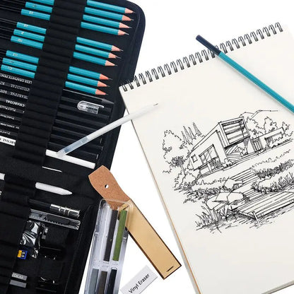 Bview Art 50 Pack Drawing Sketching Supplies Set Sketch Kit with Sketchbook Graphite Charcoal Pastel Pencil    Home Decor Supply | Online Retail | ShoreShopper.com