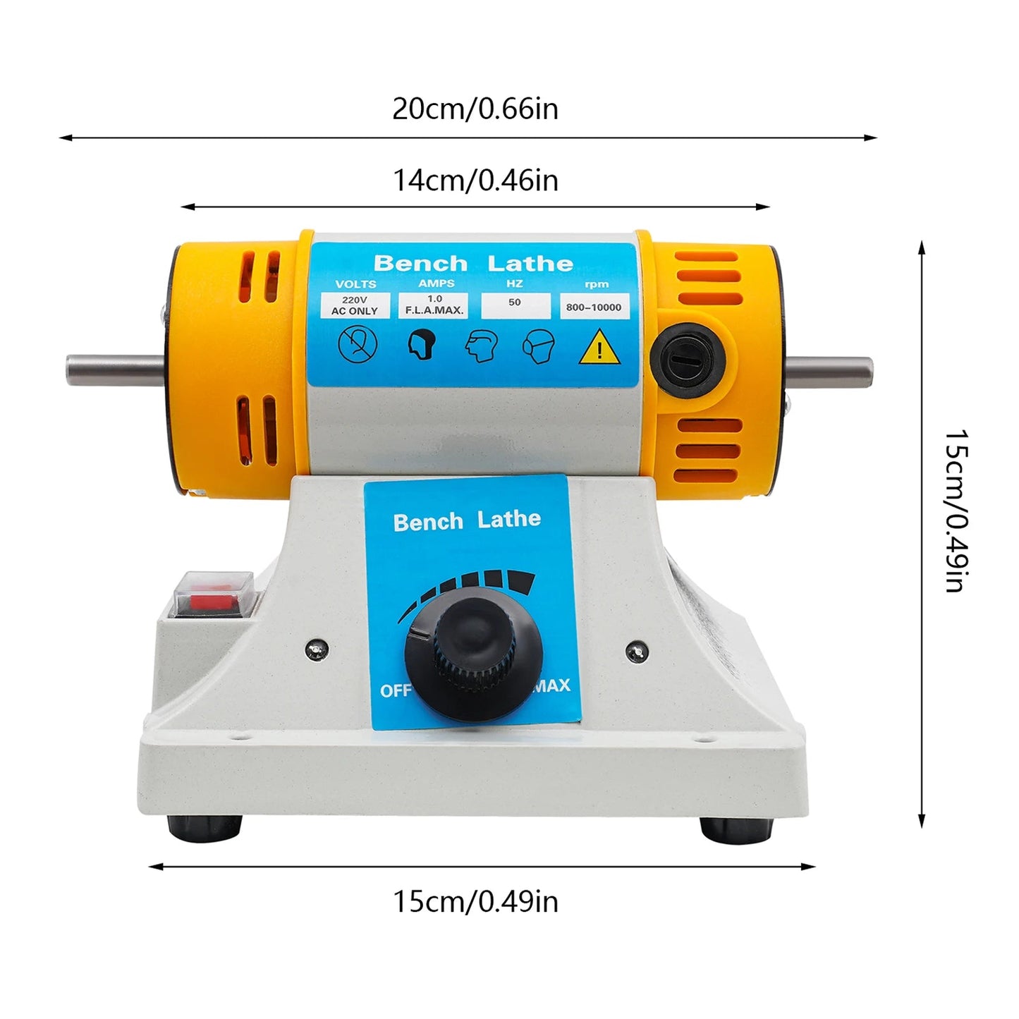 320W Polisher Grinder Machine 10000R/min Anti-rust Benchtop Polisher Grinder for Cutting and Carving for Jewelry/Wood/Dental    Home Decor Supply | Online Retail | ShoreShopper.com