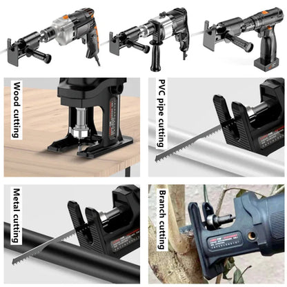 Portable Reciprocating Saw Adapter Electric Drill Modified Electric JigSaw Curve Saw Power Tool for Wood PVC Steel Pipe Cutting    Home Decor Supply | Online Retail | ShoreShopper.com