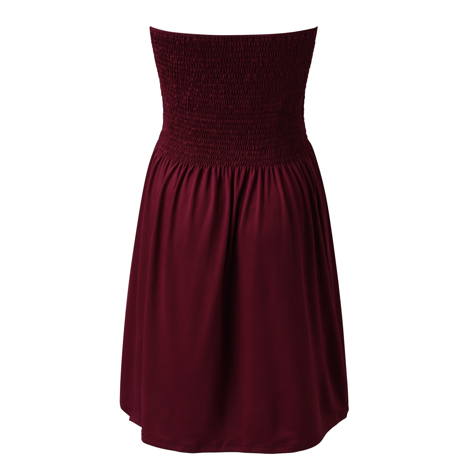 Sexy Off Shoulder Strapless Dress Women Summer Pleated Elastic Waist Party Beach Dresses Ladies Elegant Beach Flowy A Line Dress - ShoreCo.Shop
