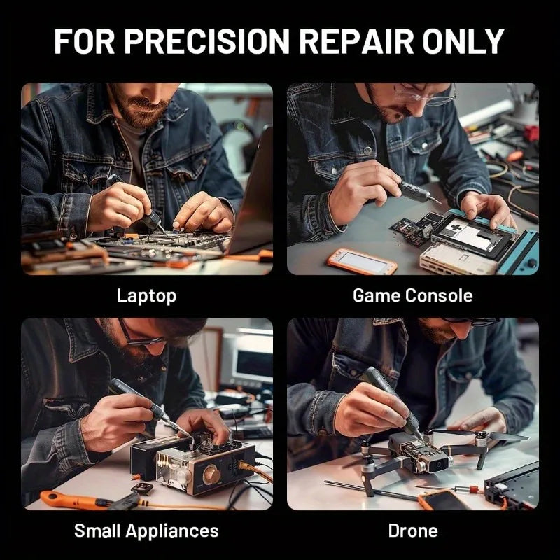 JAKEMY 180In1 Black Precision Cordless Electric Screwdriver Set,Magnetic Bits Multifunction Repair Kit For Laptop/Phone/Glasses - ShoreCo.Shop