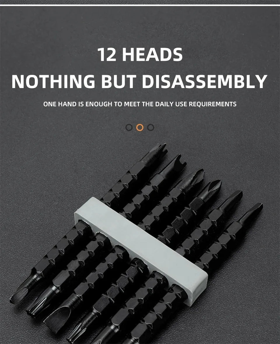 Mini Ratchet Precision Screwdriver Magnetic 13 In 1 Telescopic Labor-Saving Hand Tool Phillips Slotted Dual-purpose Head    Home Decor Supply | Online Retail | ShoreShopper.com