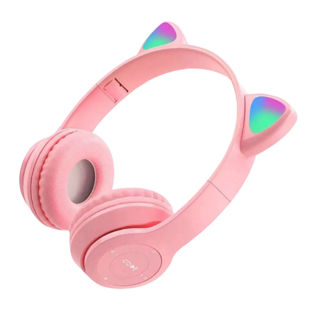 Wireless Headphones Cat Ear Gaming Headset Glow Light Bluetooth-Compatible Helmets Cute Over-Ear Headsets for Kids and Adult    Home Decor Supply | Online Retail | ShoreShopper.com