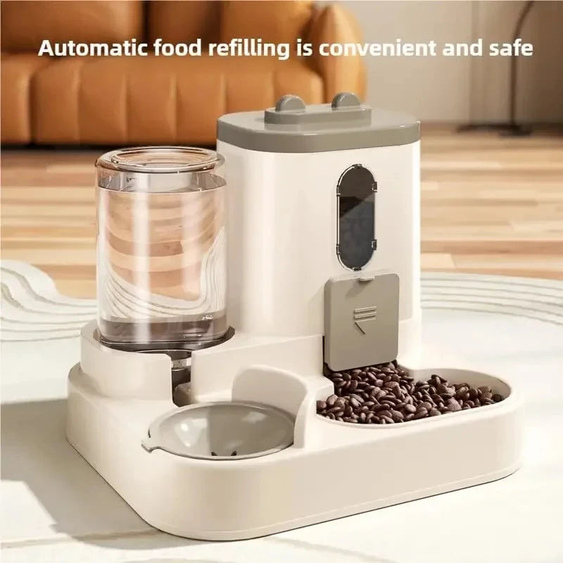 Dog & Cat Automatic Feeder & Waterer Set: Gravity Design, Leak-Proof, Spill-Proof, Anti-Slip, Easy to Clean, Built-In Food Bowl - ShoreCo.Shop