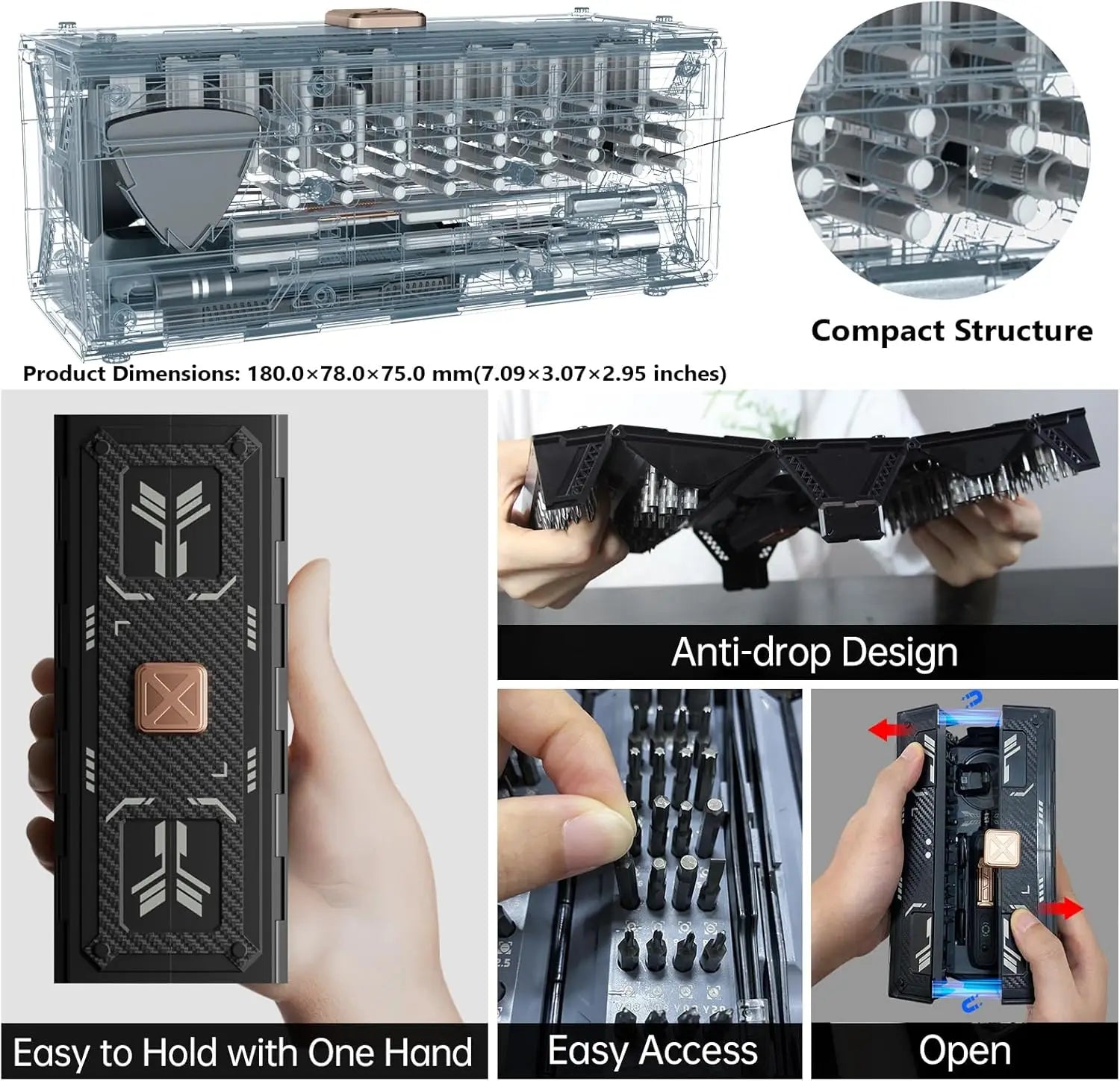 Professional 160-Bit Magnetic Screwdriver Set, 21 Precision Types for Laptop Watch Xbox Console Glasses Doorbell DIY Electronics    Home Decor Supply | Online Retail | ShoreShopper.com