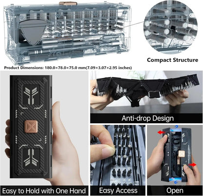 Professional 160-Bit Magnetic Screwdriver Set, 21 Precision Types for Laptop Watch Xbox Console Glasses Doorbell DIY Electronics    Home Decor Supply | Online Retail | ShoreShopper.com