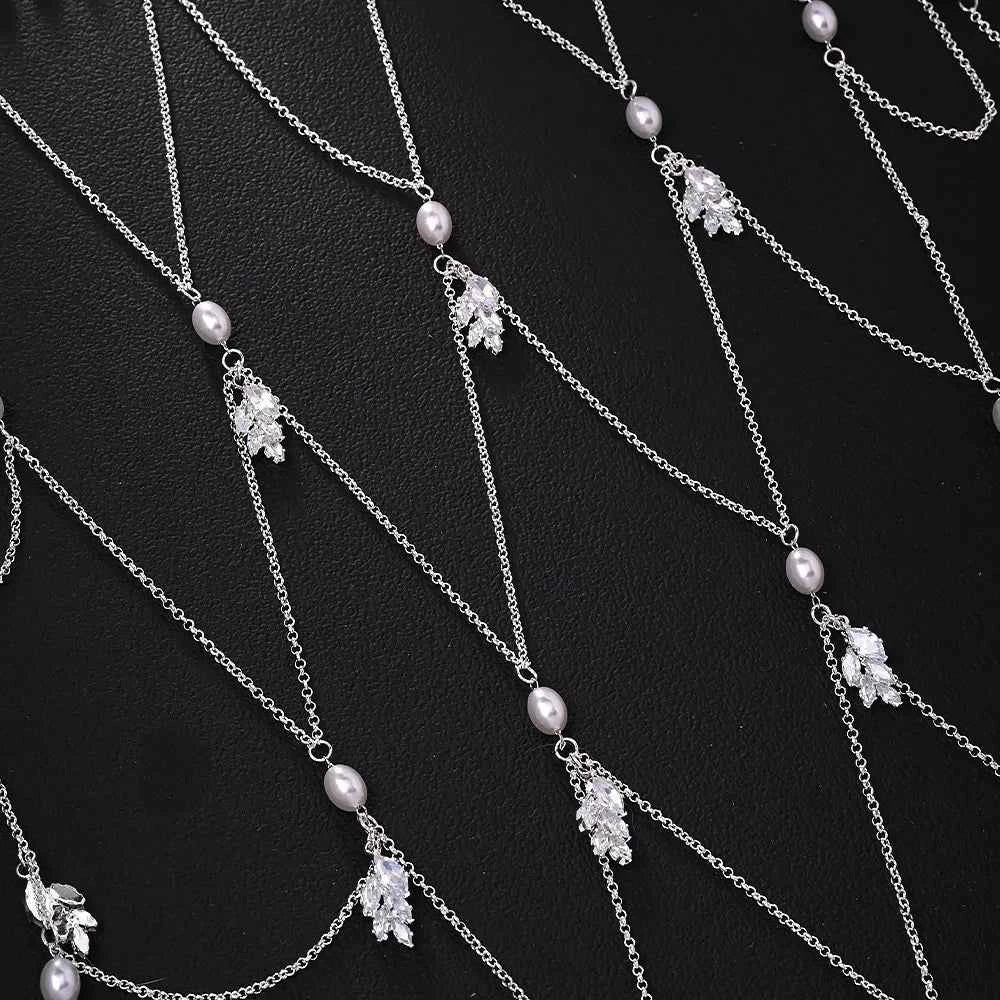 Pearl Headband Women's High-end Sense Elegant Temperament Bride's Wedding Headwear Fashionable Banquet Tassel Headwear