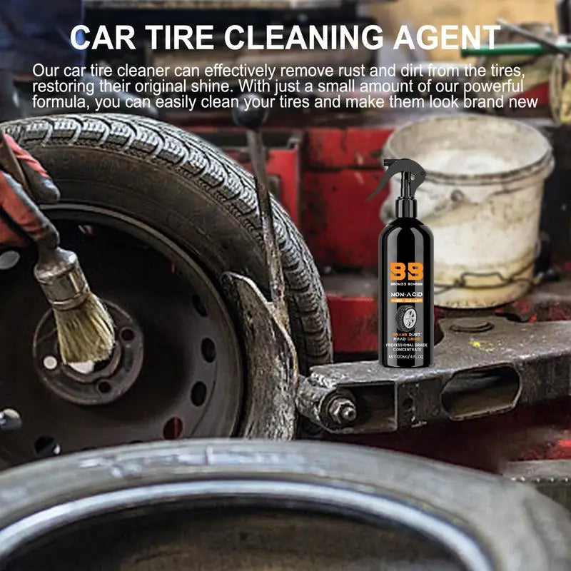 Tire Cleaner and Shine 120ml Mild Tire Protectant for Car Long-Lasting Tire Maintenance Supplies with Cloth for Car Vehicle - ShoreCo.Shop