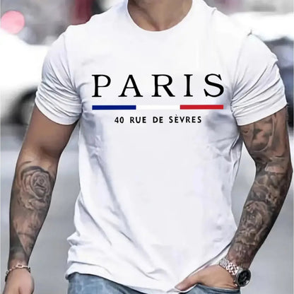 Paris Shirts men's T-shirt 3D printed men's clothing short sleeved men's T-shirt round neck oversized T-shirt fashionable men's    Home Decor Supply | Online Retail | ShoreShopper.com