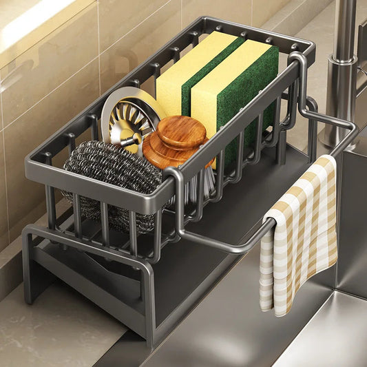 Kitchen Spice Storage Shelf with Drainage Rack, Installation Sink Organizer, Tap-Mounted Shelf for Home Kitchen Accessories    Home Decor Supply | Online Retail | ShoreShopper.com