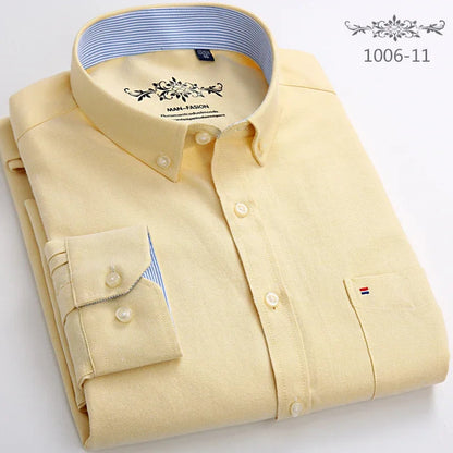 New in shirt long-sleeve shirts for men slim fit formal plian shirt single pocket office clothes soft plaid cotton designer tops    Home Decor Supply | Online Retail | ShoreShopper.com