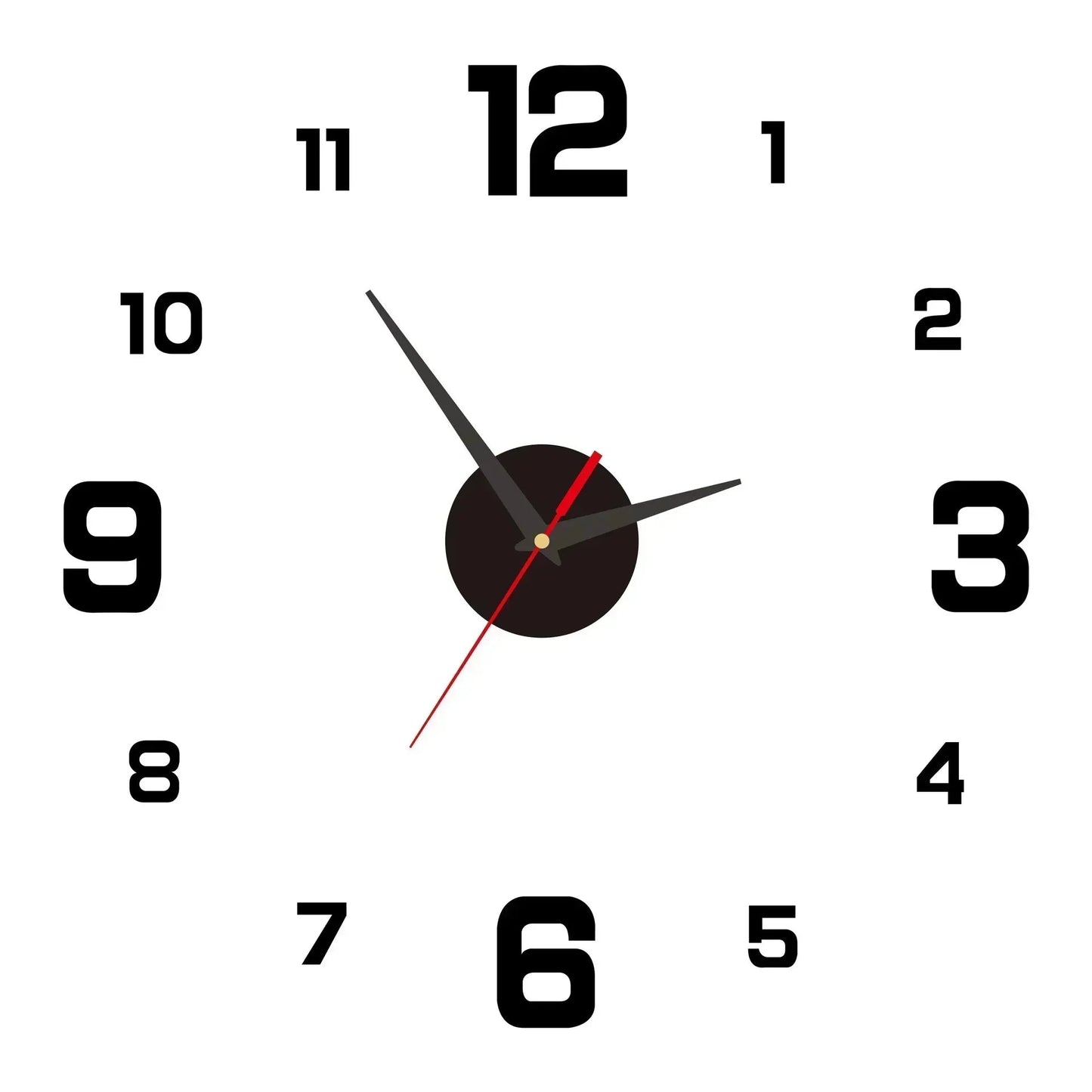 Garden Acrylic Mirror Digital Sticker Wall Clock 16"    Home Decor Supply | Online Retail | ShoreShopper.com