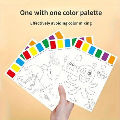 A Set of Art Tools, Including 8 Pieces of Art Paper, 8 Brushes,and 6 Colors of Paint,Suitable for Students and DIY Handmade Sets    Home Decor Supply | Online Retail | ShoreShopper.com