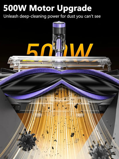 CordlVacuum Cleaner, 46KPa/500W Stick Vacuum with 55 Mins Runtime, Self-Standing Vacuum Cleaner for Home, LED Display, Anti - ShoreCo.Shop