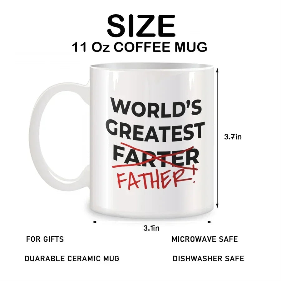 Fathers Day Mugs For Best Farter Ever from Son Daughter Kids Birthday Gifts Novelty Coffee Ceramic Tea Cups White 11 oz    Your Coastal Marketplace | Shoreshopper.com