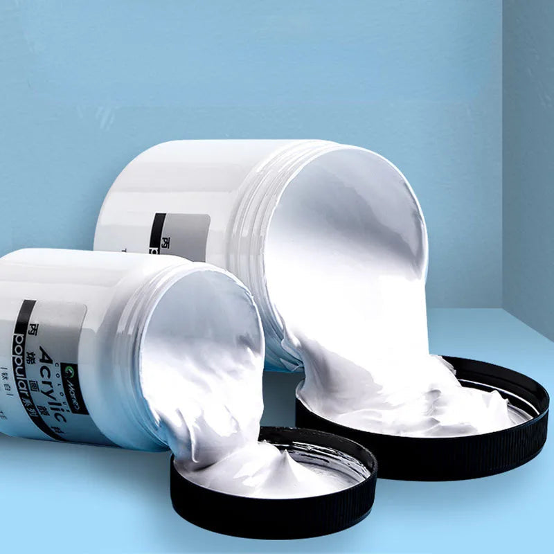 300ml White Acrylic Paints In Large Jars for Wall Painting Without Losing Color Waterproof and Sun Protection Art Supplies    Home Decor Supply | Online Retail | ShoreShopper.com