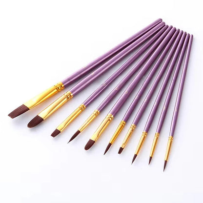 BOMEIJIA 10Pcs/Set Nylon Hair Paint Brush painting by numbers Tool brushes Watercolor Gouache Paint Brushes Drawing Art Supplies    Home Decor Supply | Online Retail | ShoreShopper.com