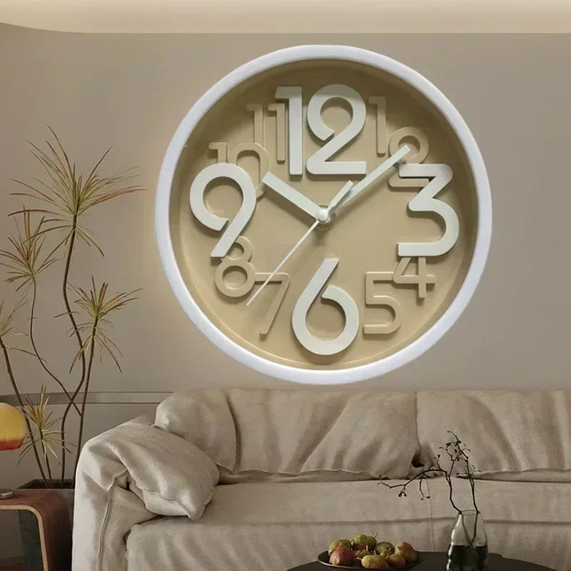 Children's Study Non-Ticking Wall Clock Luxury Silent Battery Operated Round Wall Clock for  Modern Simple Style Home Decor    Home Decor Supply | Online Retail | ShoreShopper.com