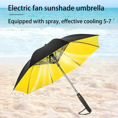 Umbrella With Fan And Mist Spray Uv Blocking Umbrella With Fan Umbrella With Fan Cool Umbrella With Fan Battery Powered Supply    Your Coastal Marketplace | Shoreshopper.com