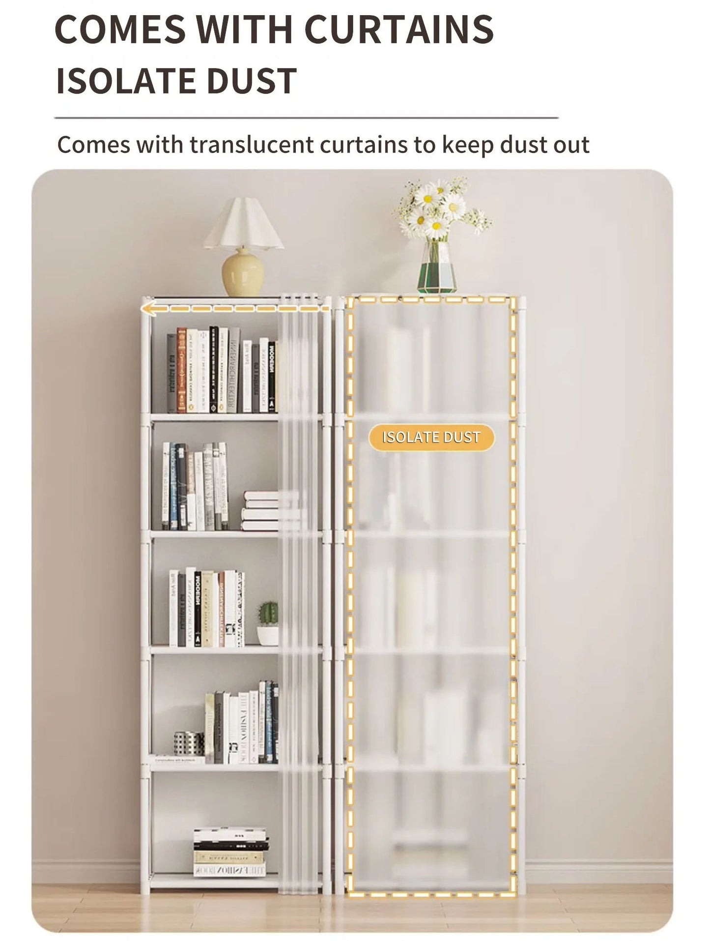 6 Layers Simple Wardrobe Portable Clothes Toys Organizer Dustproof Double Row High Capacity Partition Bookshelf Bedroom Cabinet    Home Decor Supply | Online Retail | ShoreShopper.com