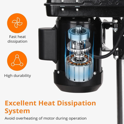 8 Inch Bench Drill Press, 2.5Amp, 5 Speed Adjustable, Swing Distance 0-45° Tilting, Controls Benchtop for Wood, Metal Drilling    Home Decor Supply | Online Retail | ShoreShopper.com