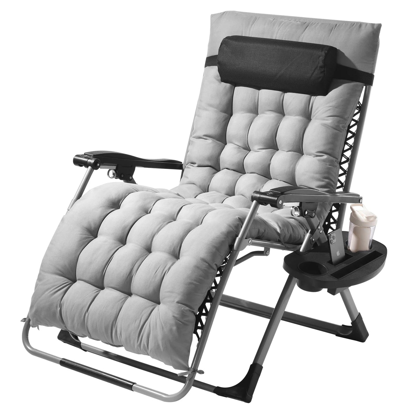 SucceBuy Zero Gravity Chair Zero Gravity Recliner Lounge Chair Adjustable Anti Gravity Chair with Cushion Footrest and Cupholder    Home Decor Supply | Online Retail | ShoreShopper.com