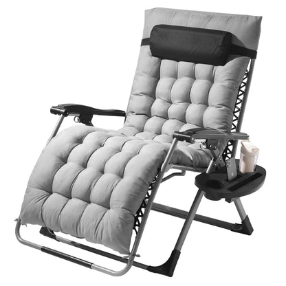 SucceBuy Zero Gravity Chair Zero Gravity Recliner Lounge Chair Adjustable Anti Gravity Chair with Cushion Footrest and Cupholder    Home Decor Supply | Online Retail | ShoreShopper.com