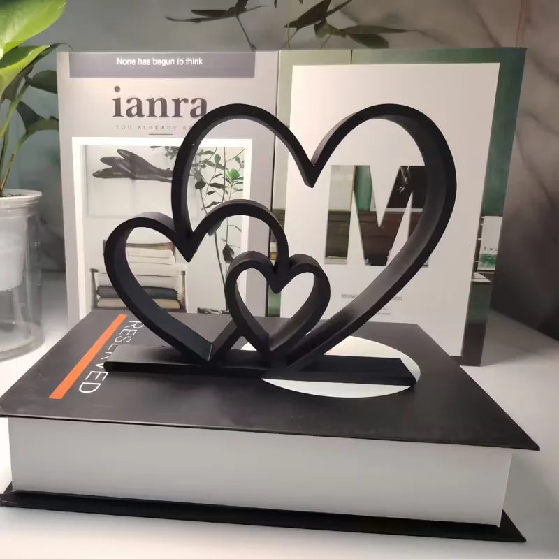 Heart-to-Heart Statue - Black & White Love Ornament, Desk & Bookshelf Decor, Valentine’s Gift, Home Decoration    Home Decor Supply | Online Retail | ShoreShopper.com