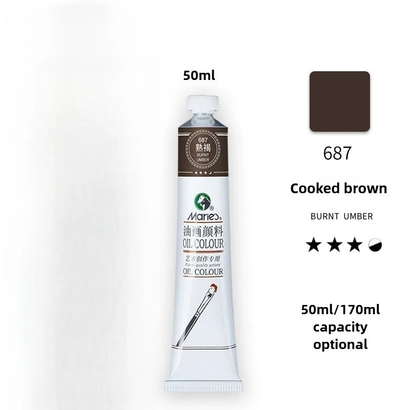 Maries Oil Paint 50ML Oil Painting Art Creation Pigment Large Oil Paint Paint Single Commonly Used 24 Colors    Home Decor Supply | Online Retail | ShoreShopper.com