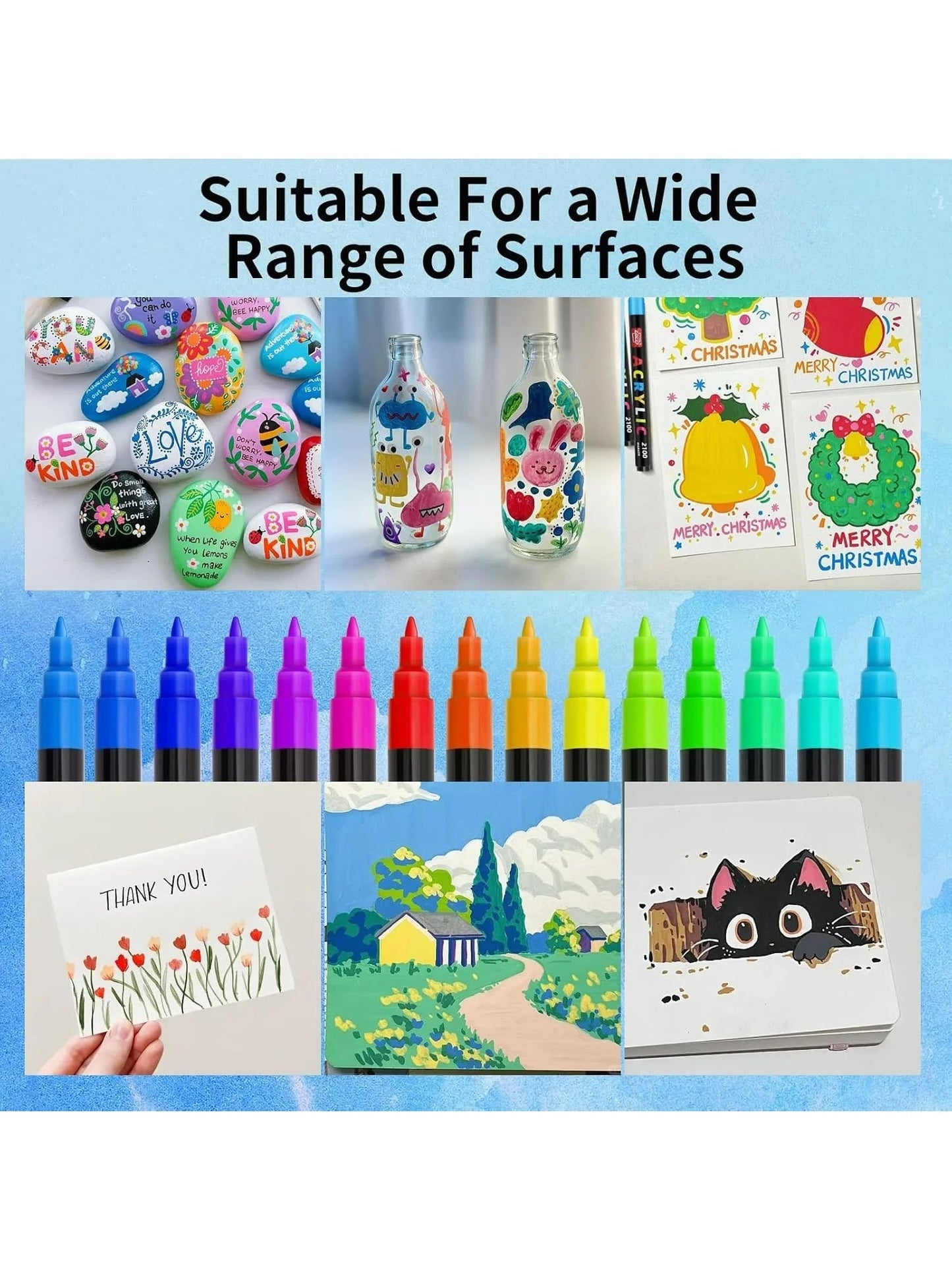 36-240 Acrylic Paint Markers, Waterproof & High Saturation for Wood,Metal,Plastic,Fabric,Glass,Ceramic Painting DIY Art Supplies    Home Decor Supply | Online Retail | ShoreShopper.com