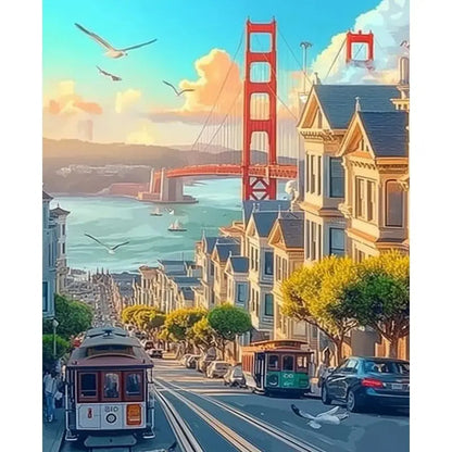 CHENISTORY Paint By Number House Landscape Kits Drawing On Canvas DIY Pictures By Number HandPainted Gift Home Decoration    Home Decor Supply | Online Retail | ShoreShopper.com