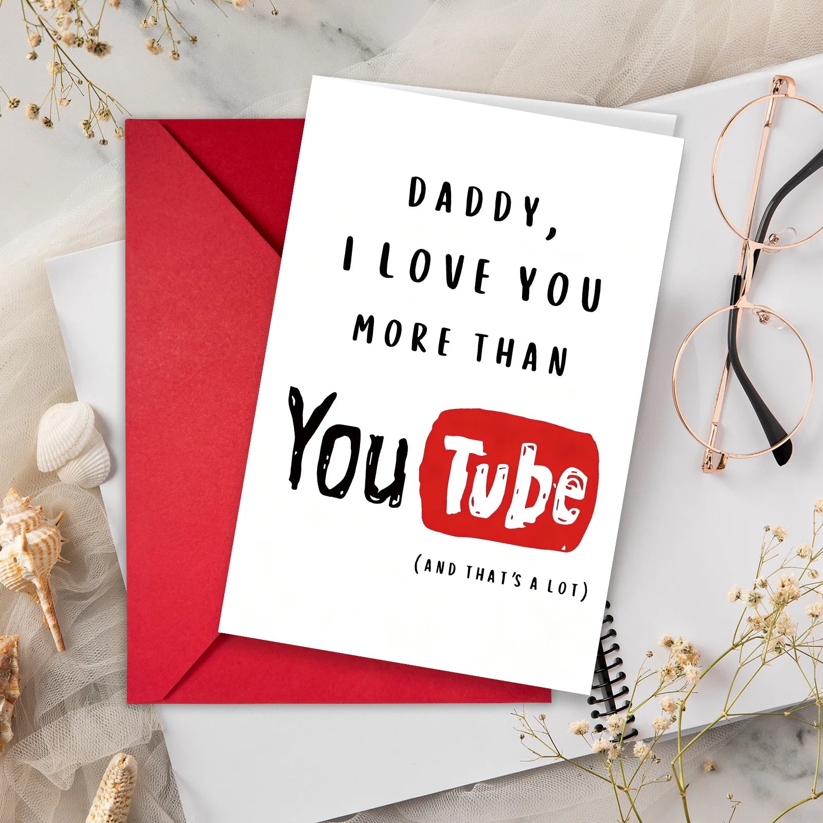 1 Father's Day greeting card envelope set for Dad's warm-hearted holiday gift card    Your Coastal Marketplace | Shoreshopper.com