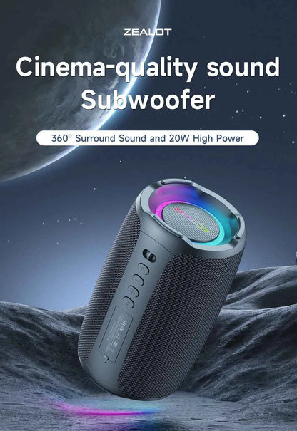 S61 Bluetooth Speaker,with IPX6 Waterproof Protection and Outdoor Bass Sound for Backyard and Beach Party,10W Loudspeaker