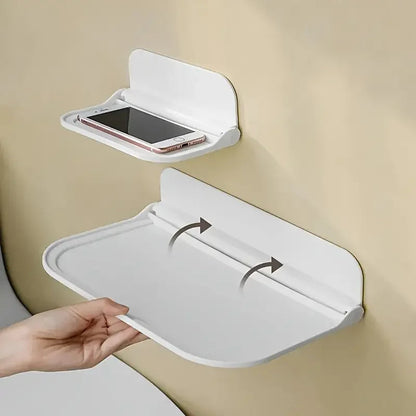 1pc Foldable Wall-mounted Shelf, For Bathroom, Toilet, Kitchen, Bedside, No Drilling Phone Storage, Wifi Router Storage    Home Decor Supply | Online Retail | ShoreShopper.com