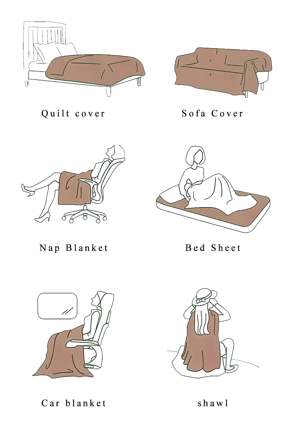 IHX Solid Color Imitation Rabbit Plush Milk Plush Thickened Thermal Leisure Home Blanket Office Nap Blanket, Custom Blanket Size    Your Coastal Marketplace | Shoreshopper.com