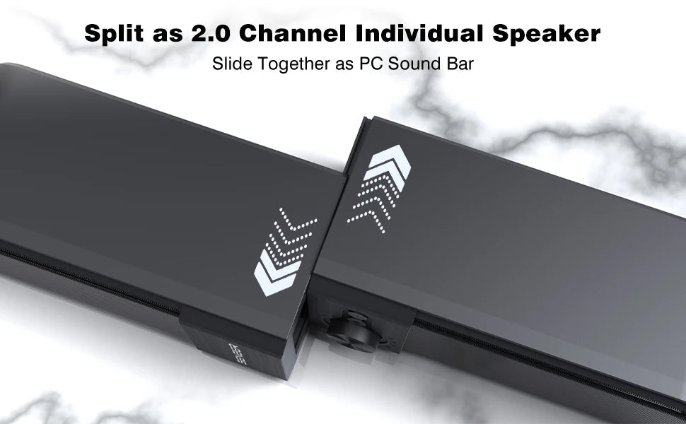SENZER Computer Speakers-Gaming Speaker with Stereo Sound,PC Sound Bar for Laptop Desktop Monitor (Bluetooth & 3.5mm Aux)    Home Decor Supply | Online Retail | ShoreShopper.com