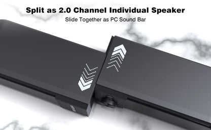 SENZER Computer Speakers-Gaming Speaker with Stereo Sound,PC Sound Bar for Laptop Desktop Monitor (Bluetooth & 3.5mm Aux)    Home Decor Supply | Online Retail | ShoreShopper.com
