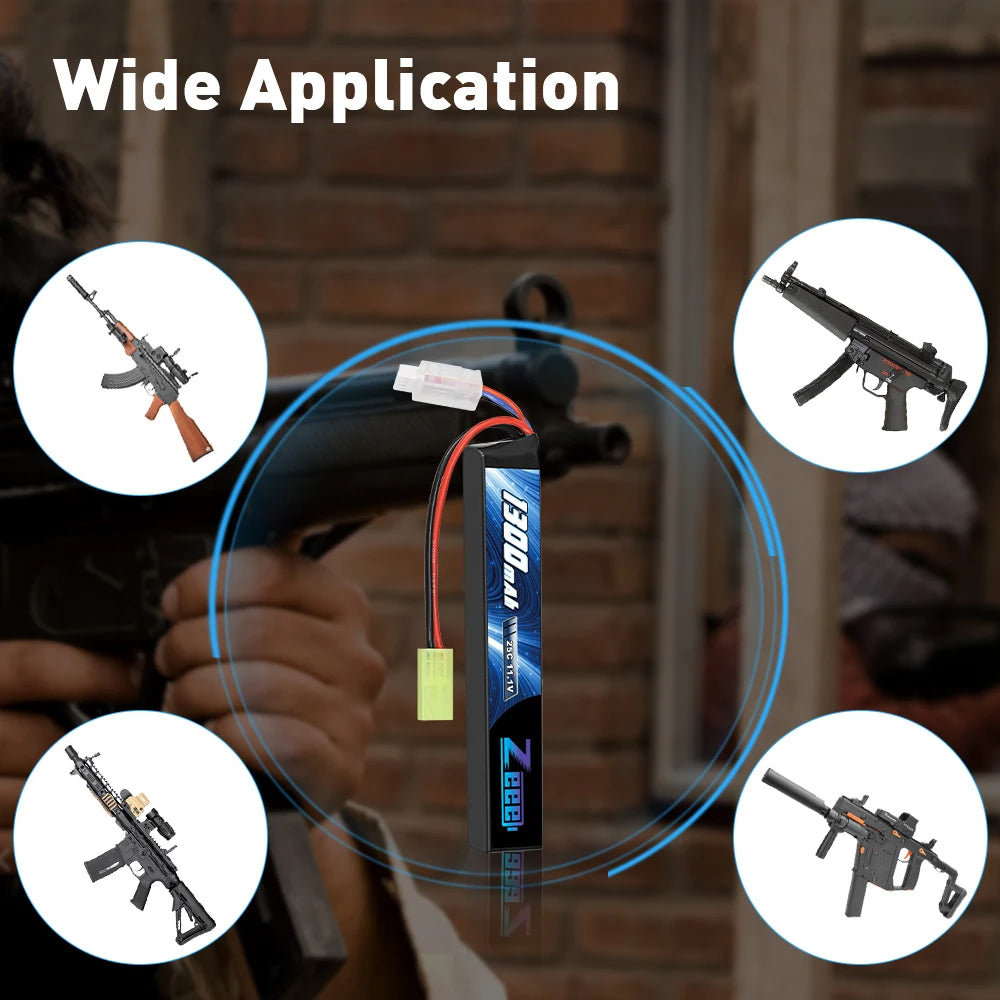 Zeee Airsoft Battery 3S 11.1V 25C 1300mAh Stick Battery with Mini Tamiya Plug for Airsoft Guns Rifle AK47 Lipo Battery Parts    Home Decor Supply | Online Retail | ShoreShopper.com