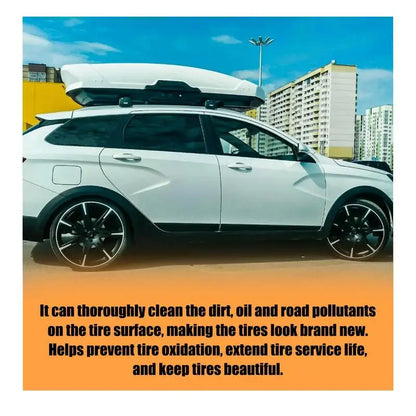 Tire Cleaner and Shine 120ml Mild Tire Protectant for Car Long-Lasting Tire Maintenance Supplies with Cloth for Car Vehicle - ShoreCo.Shop