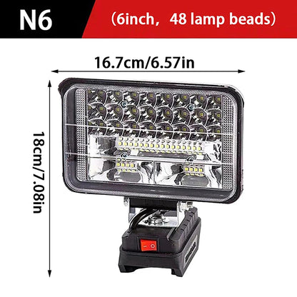 For Dewalt 18V Li-ion Battery LED Work Light 3/4 Inch Flashlight Portable Emergency Flood Lamp Camping Lamp    Home Decor Supply | Online Retail | ShoreShopper.com