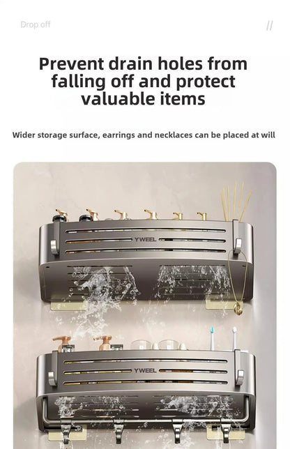 Bathroom storage shelf Bathroom toilet washstand Hand washing bathroom shower gel Wall storage shelf free of holes    Home Decor Supply | Online Retail | ShoreShopper.com
