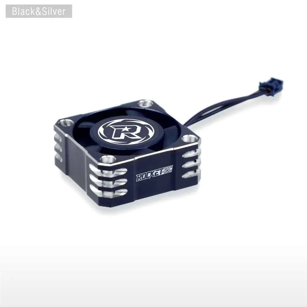 ROCKET-RC 25/30/35/40/50mm V2 Metal Cooling Fan 32000/28000/21000/16000/10000RPM for 1/8 1/10 1/12 RC Car 540/550/3650 Motor ESC