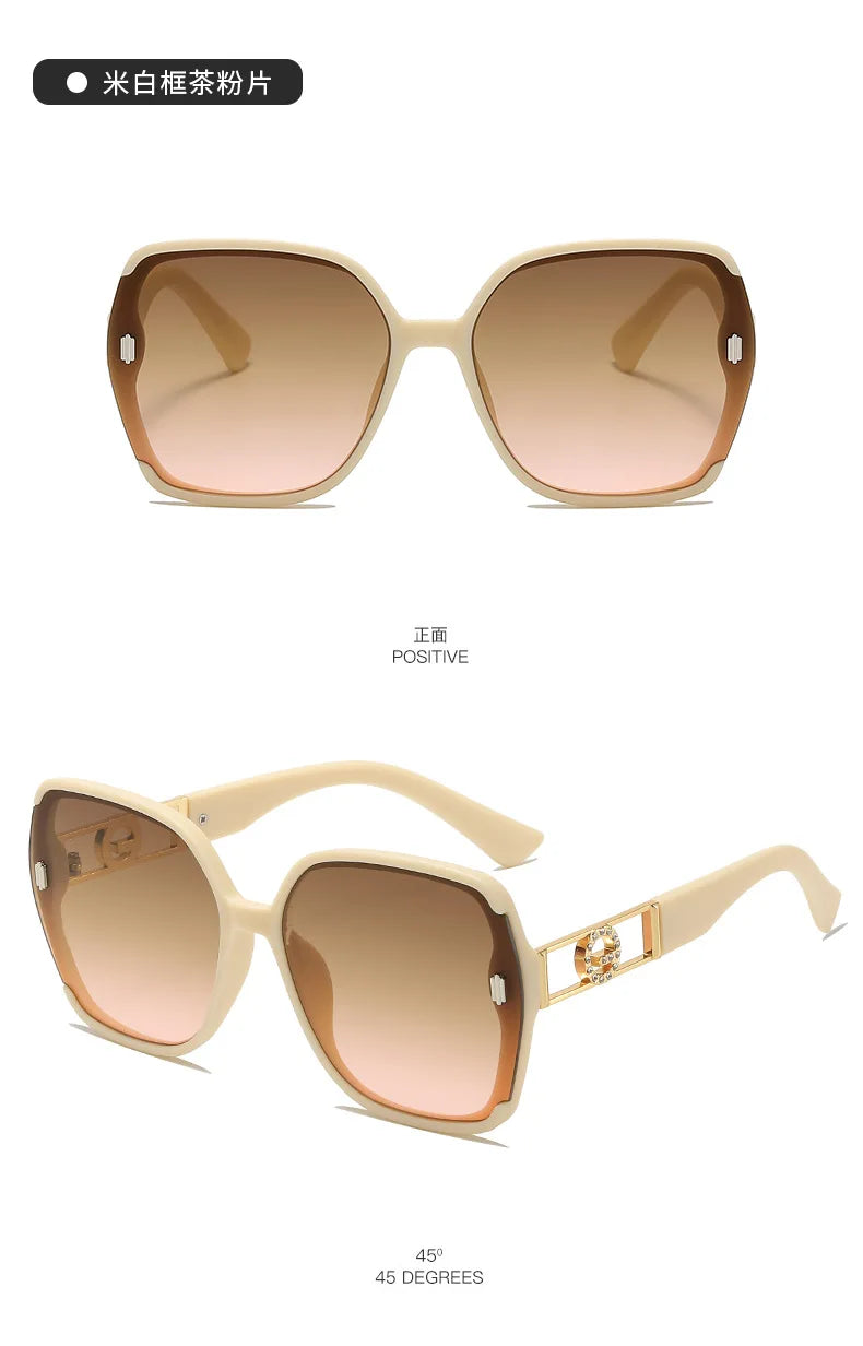 Fashion Square Frame Sunglasses Anti-UV Travel Accessories Popular Sunglasses Beach Eye Protection Shades Glasses Summer Decor    Your Coastal Marketplace | Shoreshopper.com