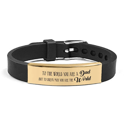 Father's Day Gifts Inspirational Quote Bracelets Wristband Adjustable Family Bracelets Stainless Steel Bracelet for Father    Your Coastal Marketplace | Shoreshopper.com